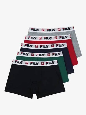 UNDERWEAR Heritage Mood Men s Cool Rose 5 pack FI4DRG1101MBLK - FILA - BALAAN 1