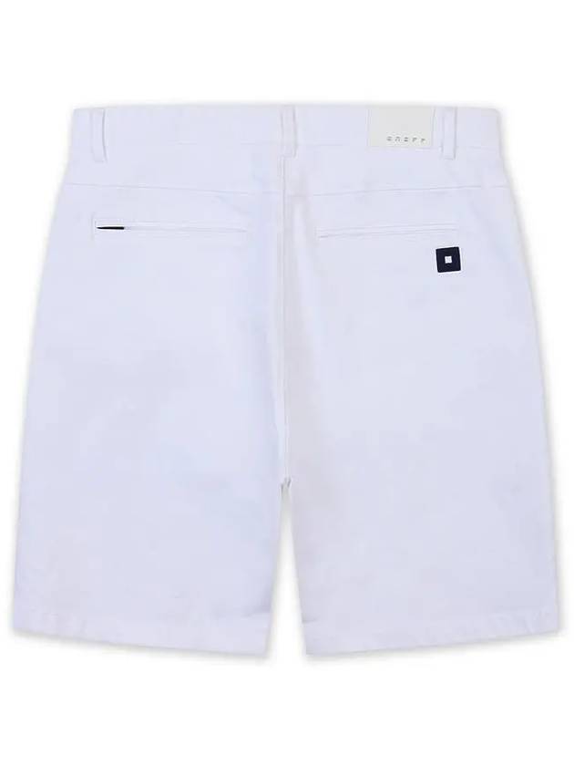 Golfwear Men's Stretch Cotton Shorts White - ONOFF - BALAAN 3