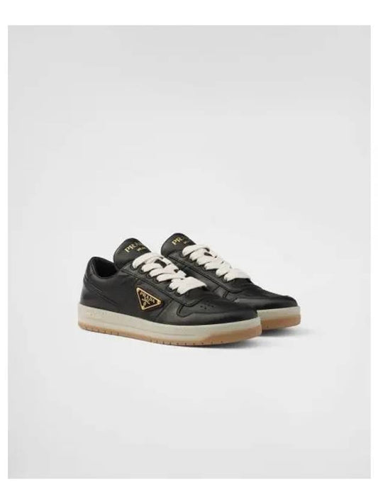 Downtown Nappa Leather Low Top Sneakers Black - PRADA - BALAAN 2