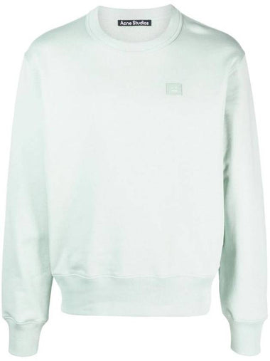 Logo Patch Regular Fit Crew Neck Sweatshirt Soft Green - ACNE STUDIOS - BALAAN 1