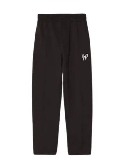 Loose Low Rise Embroidered Bolt Track Pants Iron Black - NEIL BARRETT - BALAAN 2