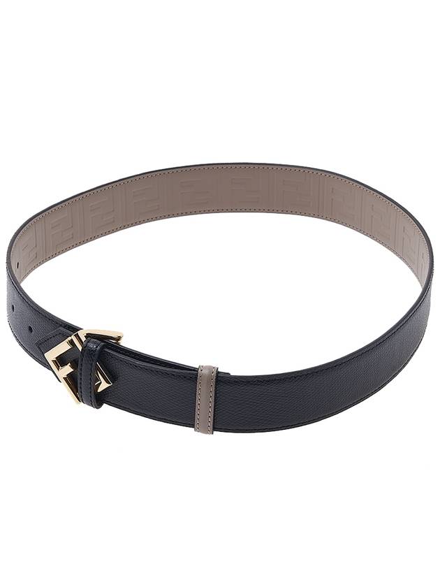 Reversible Leather Belt Black Dove Grey - FENDI - BALAAN 6