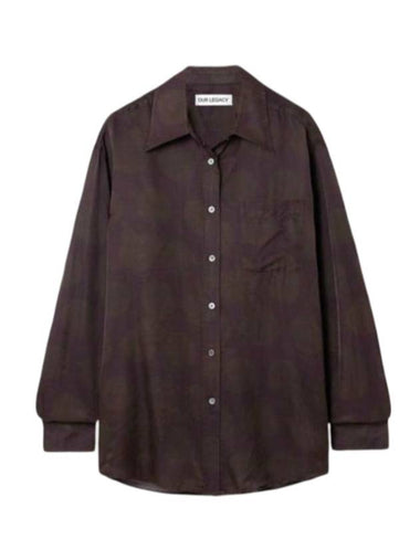 Favourite Dotted Print Cotton Silk Shirt Brown - OUR LEGACY - BALAAN 1