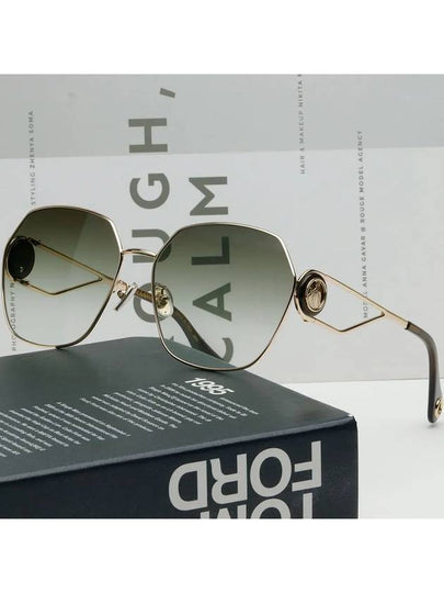 Sunglasses LNV129SLB 734 Dark Green Square Gold Metal Frame Logo - LANVIN - BALAAN 2