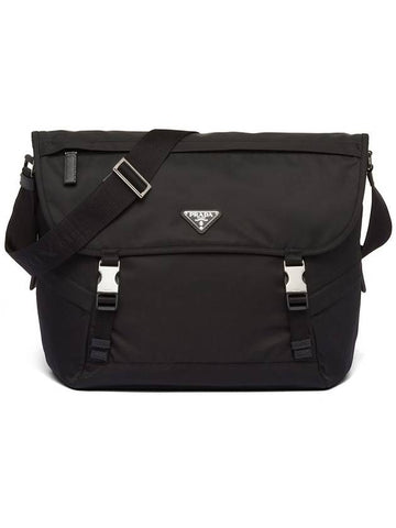 Re-Nylon Saffiano Shoulder Bag Black - PRADA - BALAAN 1