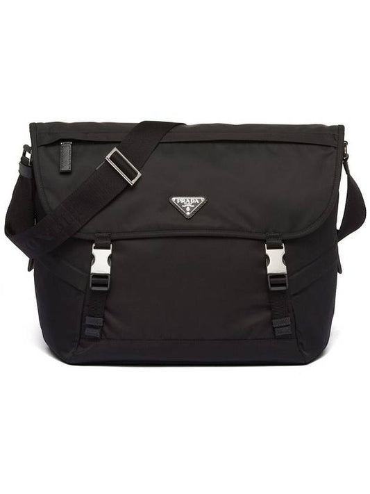 Re-Nylon Saffiano Messenger Bag Black - PRADA - BALAAN 1