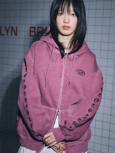 2 way sleeve star pigment hooded zip up dusty pink - CPGN STUDIO - BALAAN 1