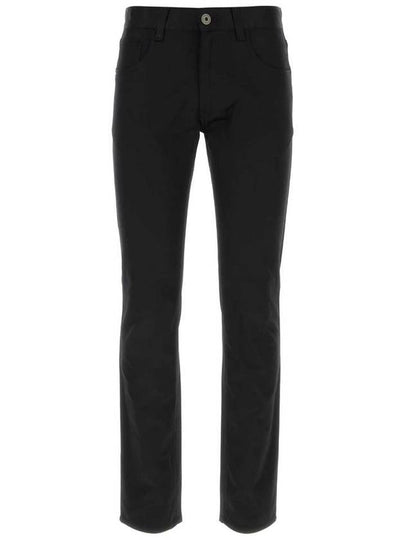 Stretch Drill Five-Pocket Cotton Jeans Black - PRADA - BALAAN 2