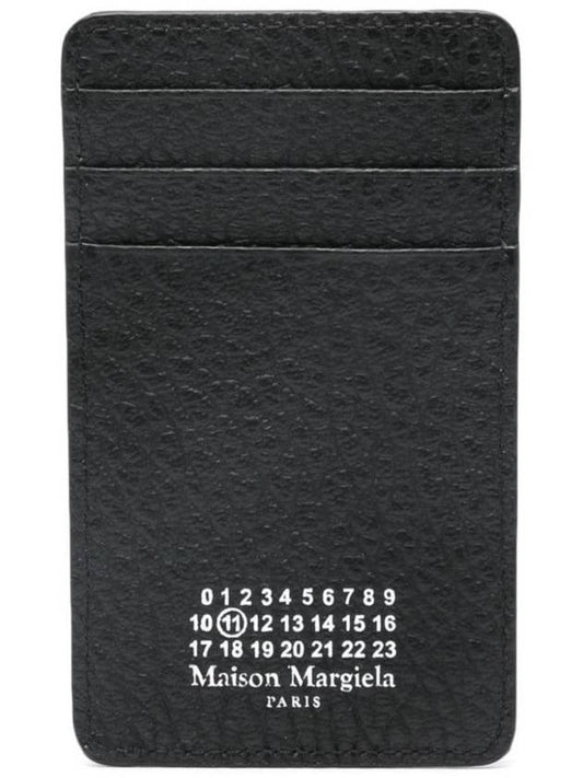 4 Stitch Leather Card Wallet Black - MAISON MARGIELA - BALAAN 1