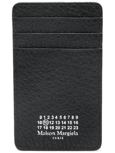 4 Stitch Leather Card Wallet Black - MAISON MARGIELA - BALAAN 1