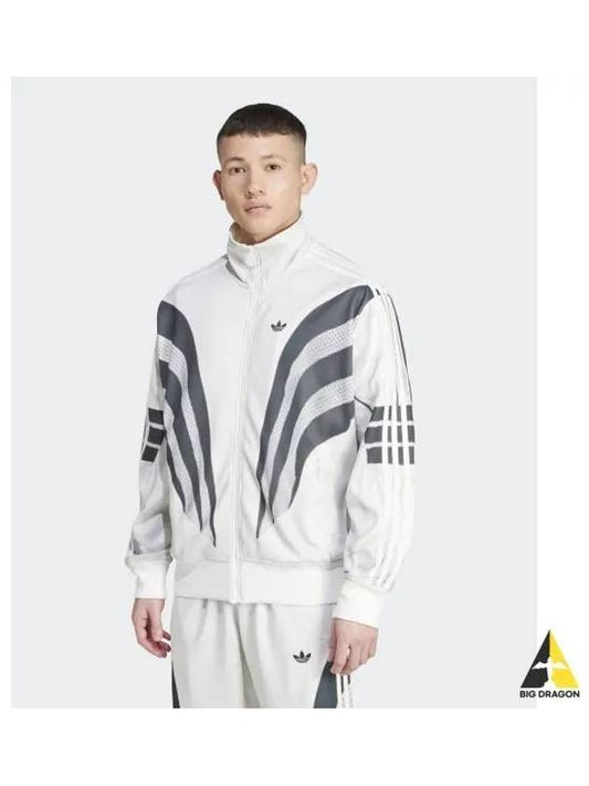 3 Stripe Print Track Jacket White - ADIDAS - BALAAN 2