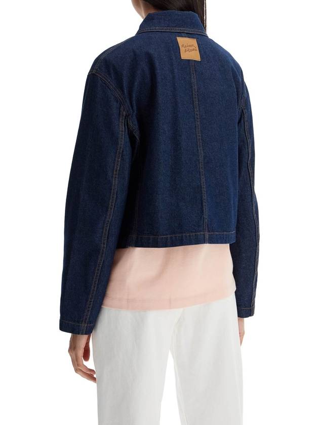 cropped denim jacket for women - MAISON KITSUNE - BALAAN 3