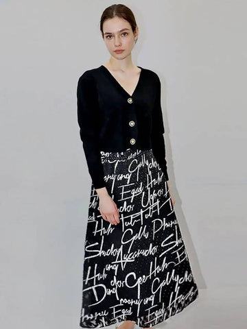 Lettering Skirt Black - DAMAGE MNEMONIC - BALAAN 1