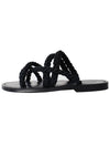 Jude Flat Sandals Black - SAINT LAURENT - BALAAN 1