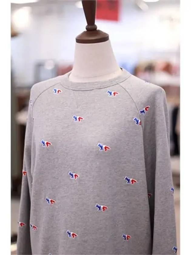 FOX embroidered sweatshirt GRAY - MAISON KITSUNE - BALAAN 5