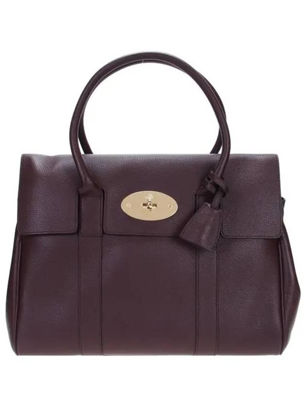 Small Bayswater Classic Grain Tote Bag Brown - MULBERRY - BALAAN 2