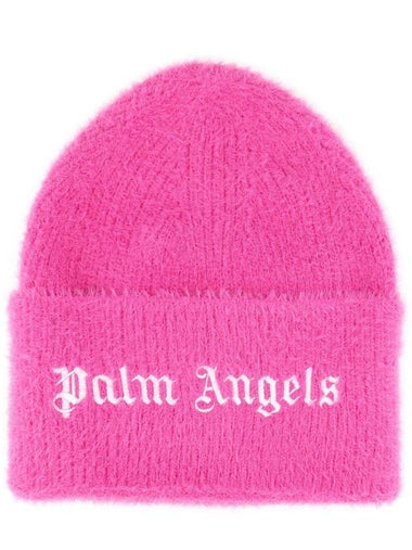 Palm Angels Beanie Hat With Logo - PALM ANGELS - BALAAN 1