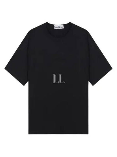 Micro Embroidered Logo Cotton Jersey Short Sleeve T-Shirt Black - STONE ISLAND - BALAAN 2