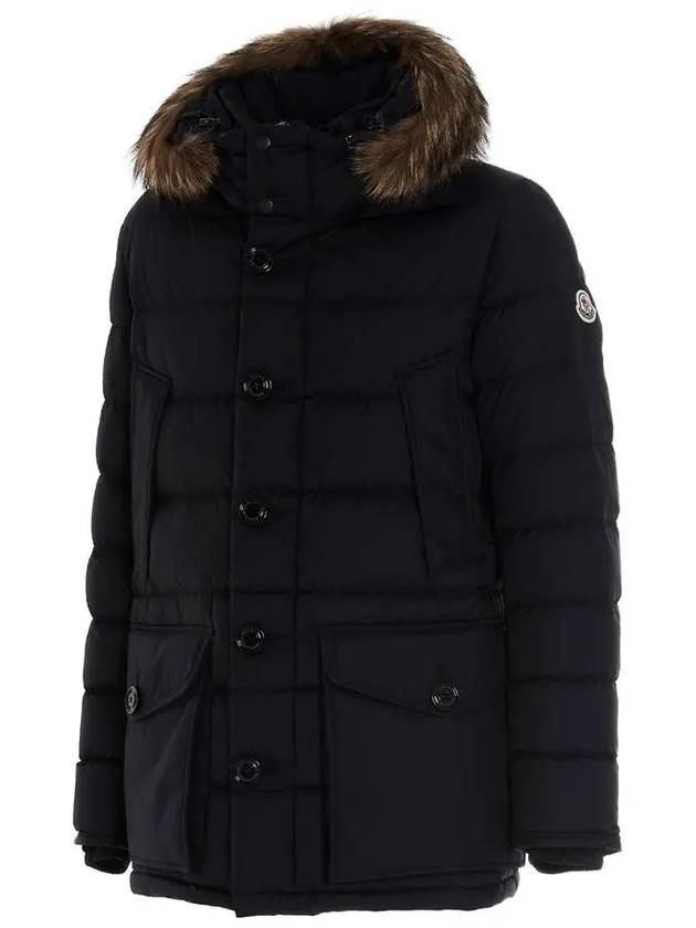 Cluny Long Down Jacket Black - MONCLER - BALAAN 4