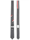 Three-Line Engineer Stripe Wool  Neck Tie Dark Grey - THOM BROWNE - BALAAN 3