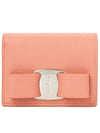 Vara Bow Gloss Flap Half Wallet Coral - SALVATORE FERRAGAMO - BALAAN 1