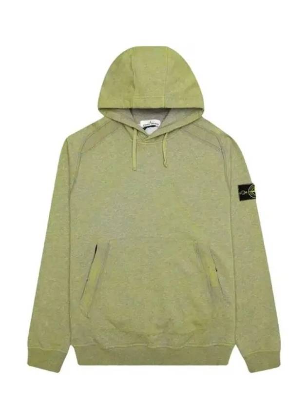 Wappen Patch Dust Fleece Hood Melange Yellow - STONE ISLAND - BALAAN 4