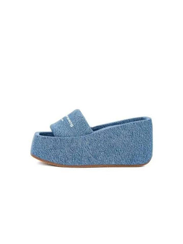 TAJI Denim Platform Slide Light Indigo 271548 - ALEXANDER WANG - BALAAN 1