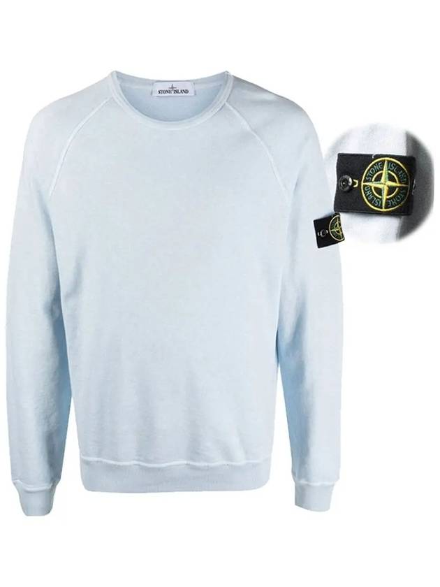 Wappen Patch Round Sweatshirt Sky Blue - STONE ISLAND - BALAAN 3