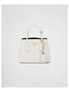 Double Saffiano Leather Mini Bag White - PRADA - BALAAN 2