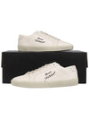 Court Classic SL/06 Embroidered Sneakers In Canvas And Leather Cream - SAINT LAURENT - BALAAN 11