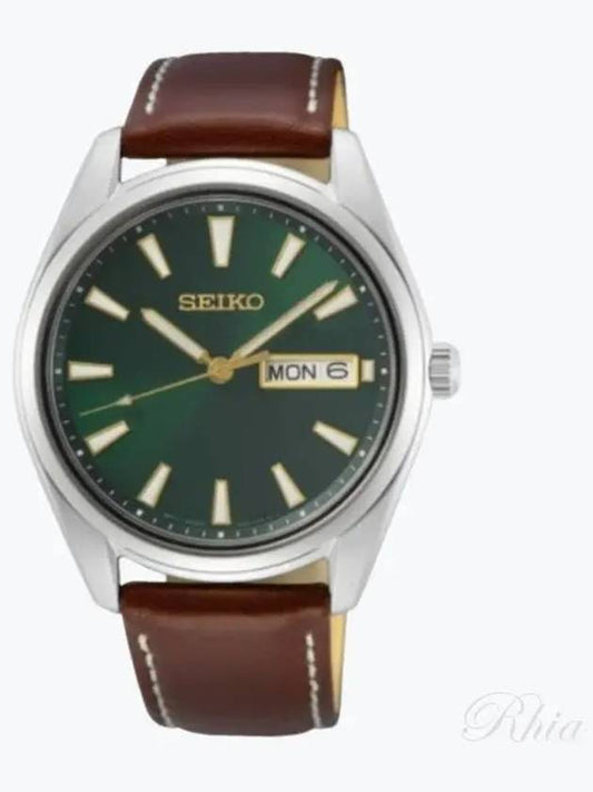 Sur449P1 Classic Analog Men s Leather Watch - SEIKO - BALAAN 1