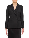 Osanna Double Breasted Blazer Jacket Black - MAX MARA - BALAAN 2