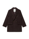 Wool Half Double Coat Dark Brown - SOLEW - BALAAN 1