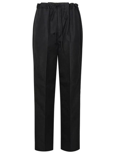 Signature Stitch Logo High Waist Wide Pants Black - MAISON MARGIELA - BALAAN 1