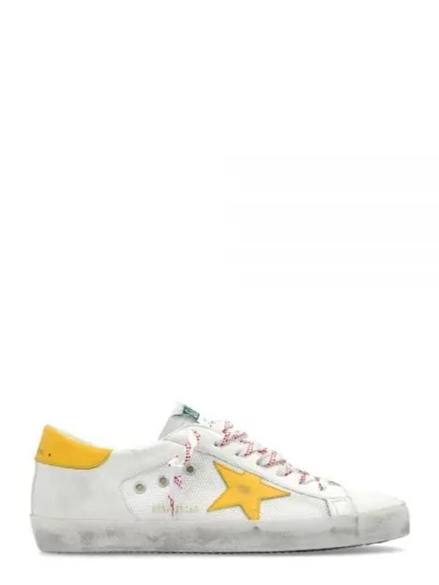 Superstar Leather Mesh Low Top Sneakers Yellow White - GOLDEN GOOSE - BALAAN 2