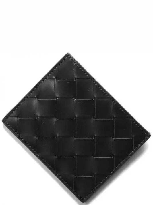 Intrecciato Spazzolato Card Holder Black - BOTTEGA VENETA - BALAAN 2