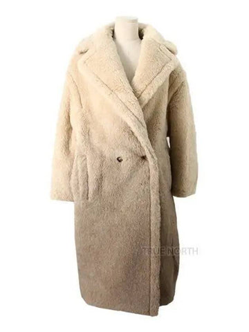 Women 2411011031600 001 Gato Teddy Bear Coat Beige 1061560 - MAX MARA - BALAAN 1