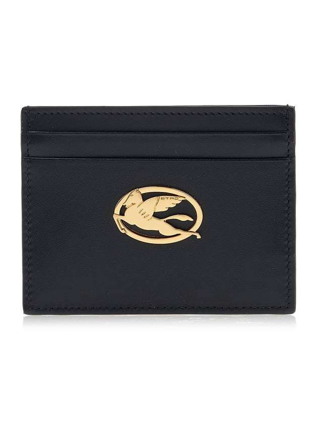 Women's Pegasus Logo Card Wallet Black - ETRO - BALAAN 1