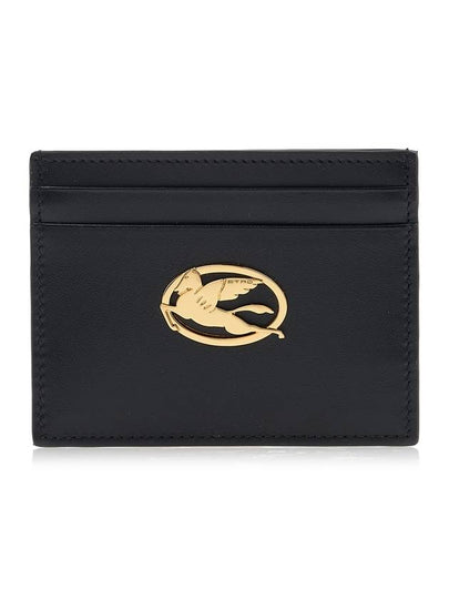 Women's Pegasus Logo Card Wallet Black - ETRO - BALAAN 2