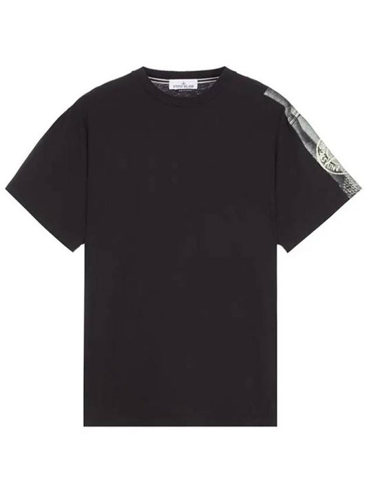Compass Logo Round Short Sleeve T-Shirt Black - STONE ISLAND - BALAAN 2