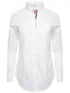 Button Down Cotton Oxford Long Sleeve Shirt White - THOM BROWNE - BALAAN 2