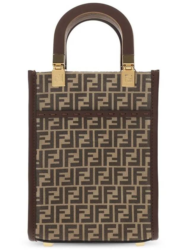 Logo Pattern Sunshine Small Tote Bag Brown - FENDI - BALAAN 4