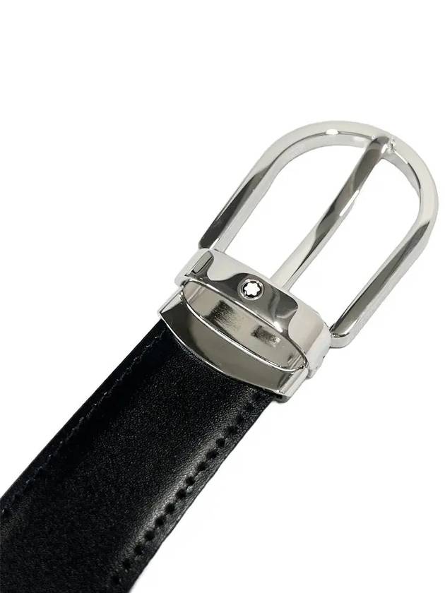 Men's Buckle 30mm Reversible Leather Belt Black Brown - MONTBLANC - BALAAN 6