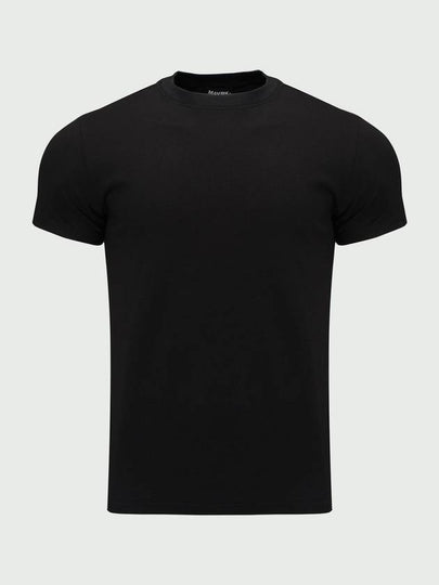 Daily Plain Muscle Fit Short Sleeve T-Shirt Black - MAVRK - BALAAN 2