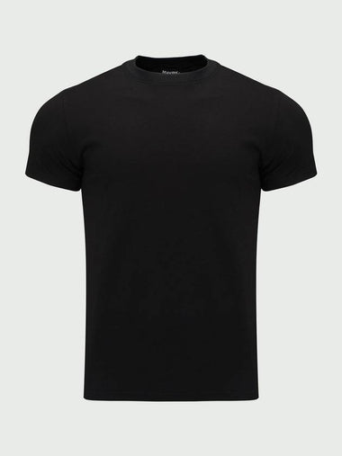 Daily Plain Muscle Fit Short Sleeve T-Shirt Black - MAVRK - BALAAN 1