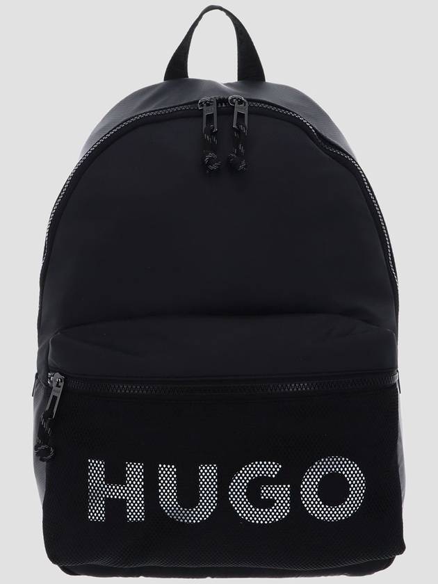 Logo Print Backpack Black - HUGO BOSS - BALAAN 2