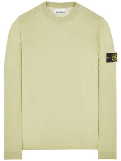 Wappen Patch Crew Neck Knit Top Aqua Green - STONE ISLAND - BALAAN 2