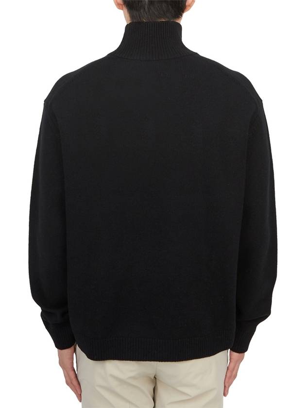 Fox Head Intarsia Comfort Turtleneck Black - MAISON KITSUNE - BALAAN 4