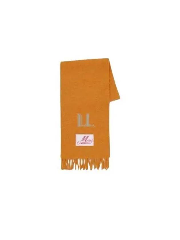 Logo Patch Knit Alpaca Muffler Orange - MARNI - BALAAN 2