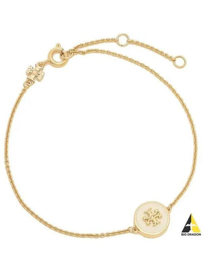 Kira Enamel Chain Bracelet Gold White - TORY BURCH - BALAAN 2